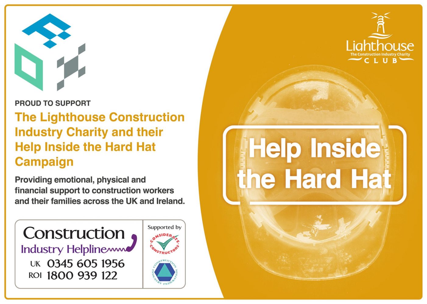 Rox partnering up with Lighthouse Construction Industry Charity